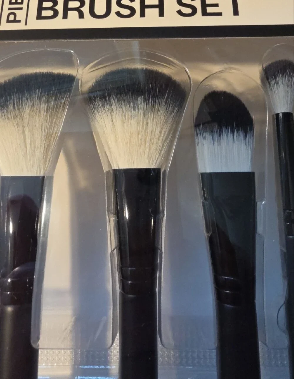 XI Collective 10-Piece Makeup Brush Set - Black & White Bristles